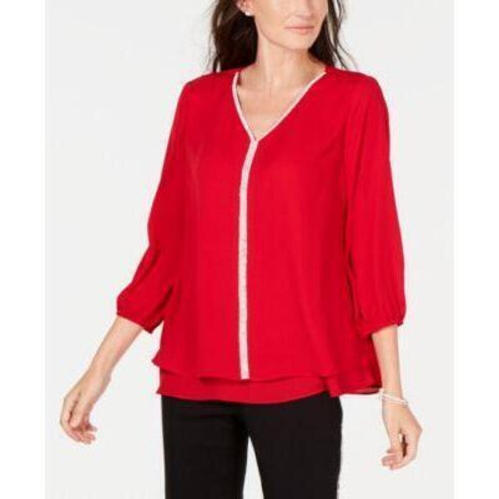 NWT JM Collection Top Red S